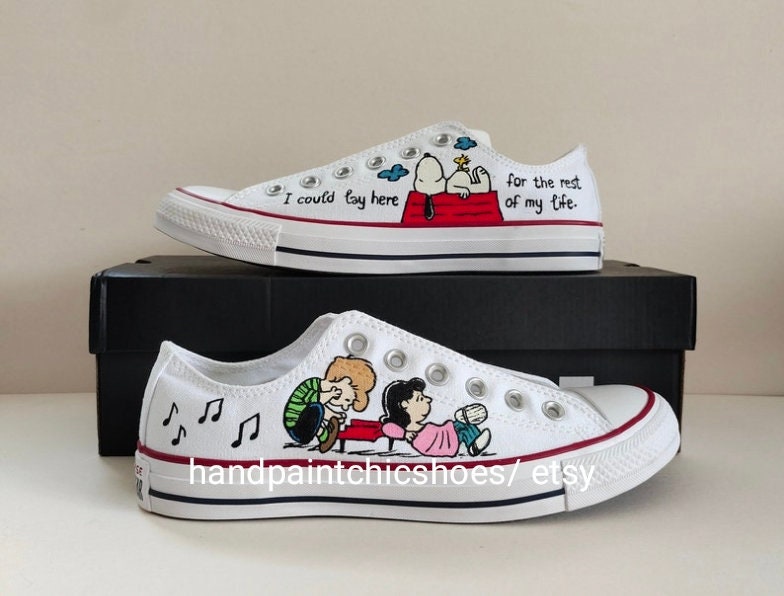 Snoopy sneakers - Etsy Polska