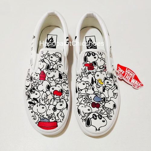 snoopy vans slip ons