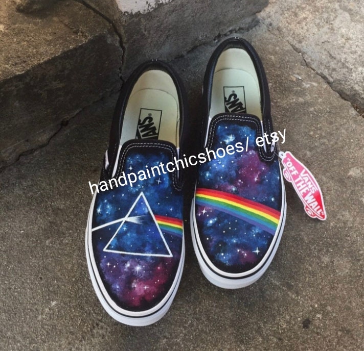 Pink Floyd Vans Galaxy Pink Floyd handbeschilderd Floyd Etsy