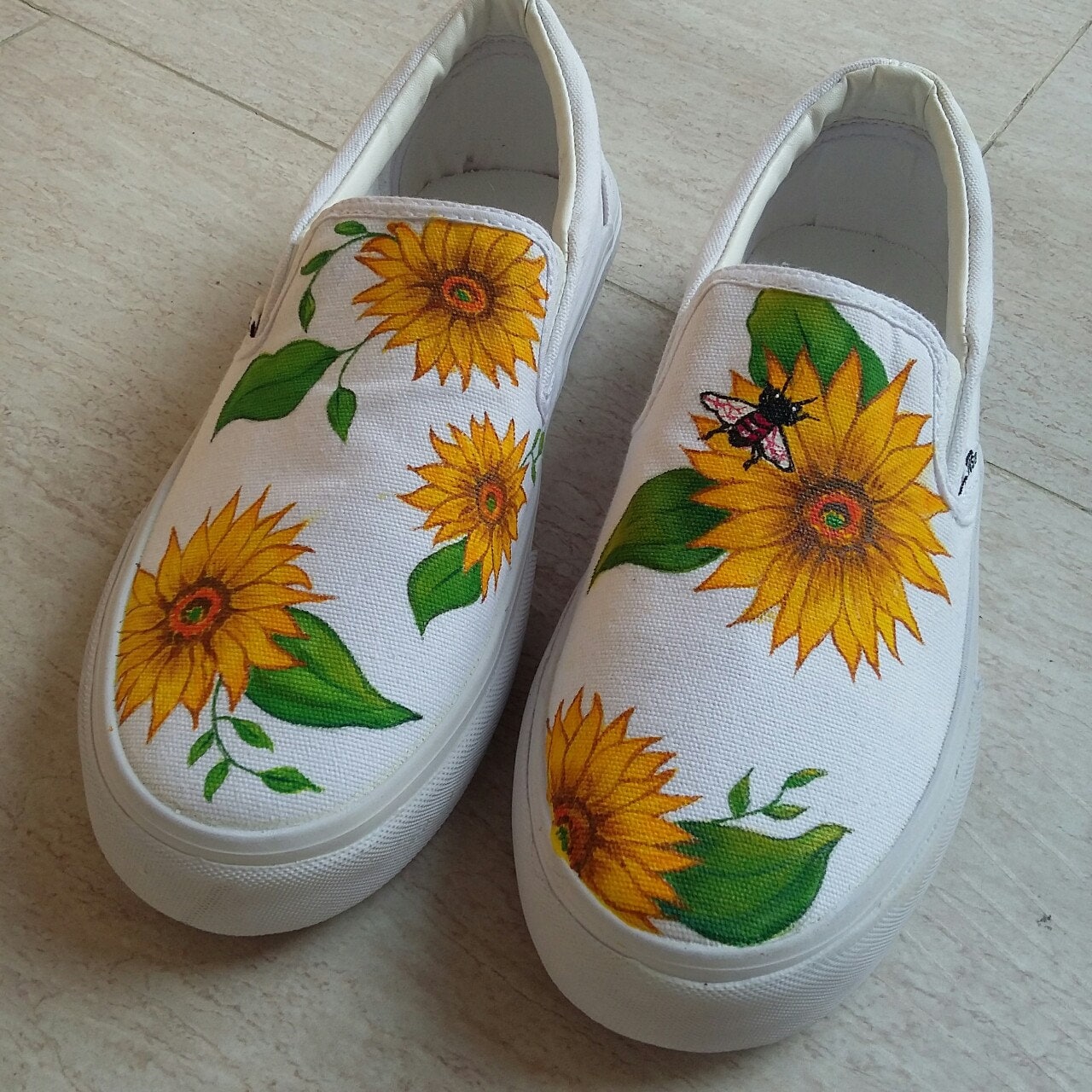 Vans off the wall sunflower shoes sales