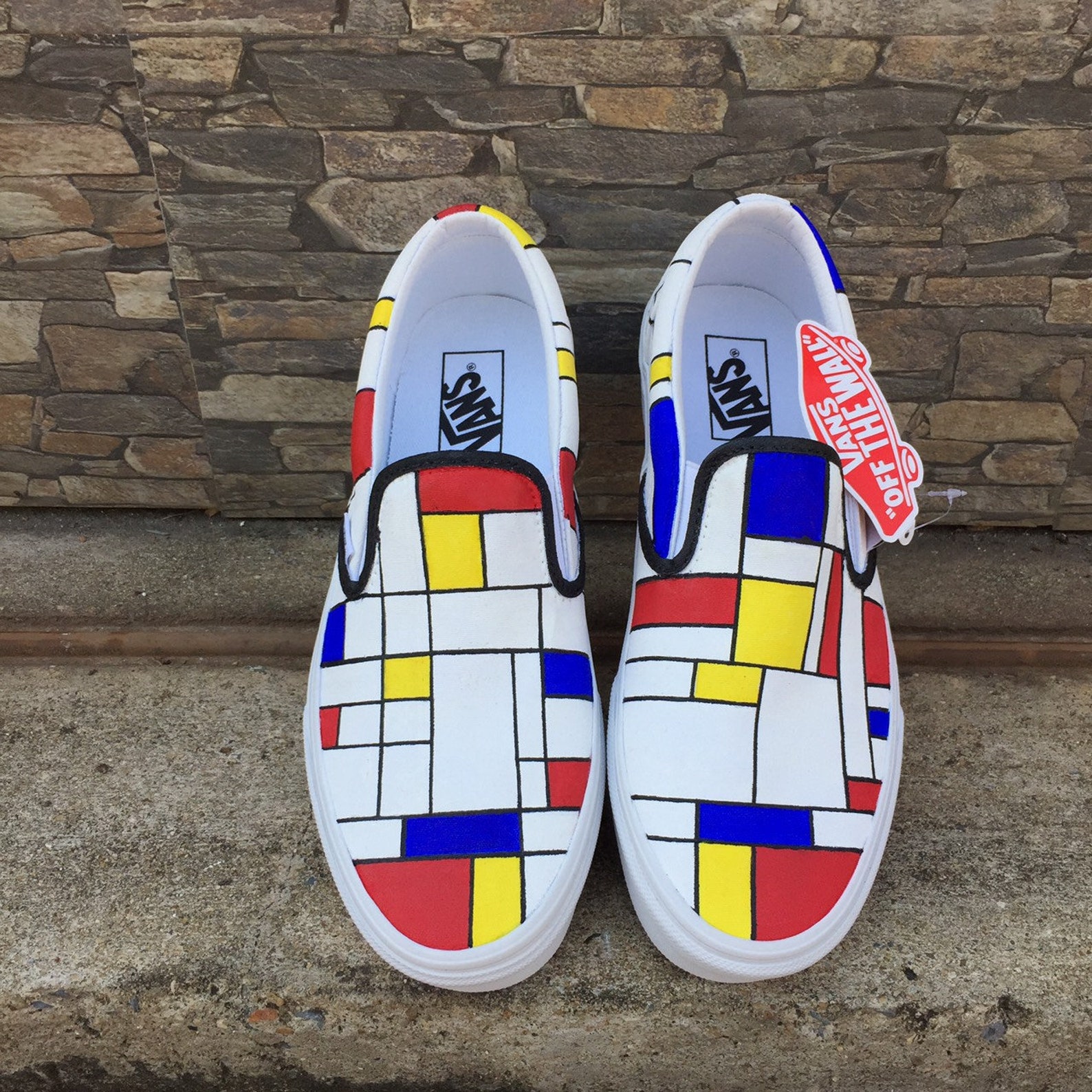 Piet Mondrian Paint Vanspiet Mondrian Shoesslip on Paint - Etsy