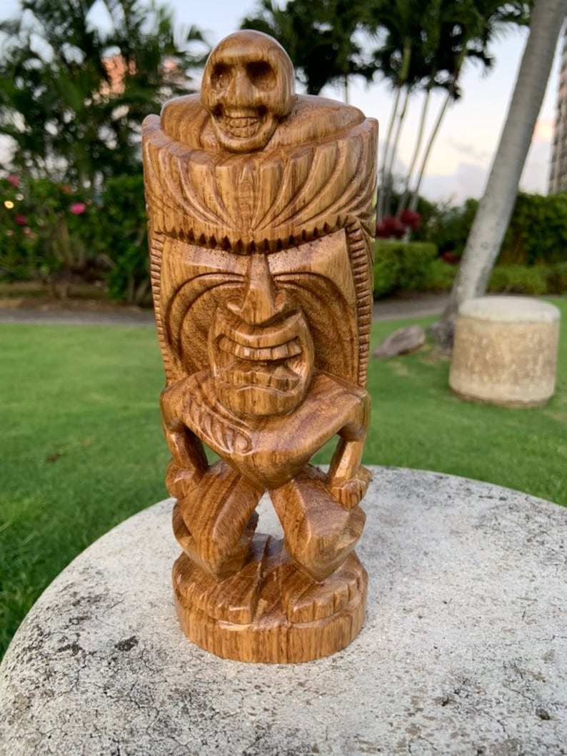 9 Skull Tikis Ku God of Protection Tiki Man Tiki Etsy