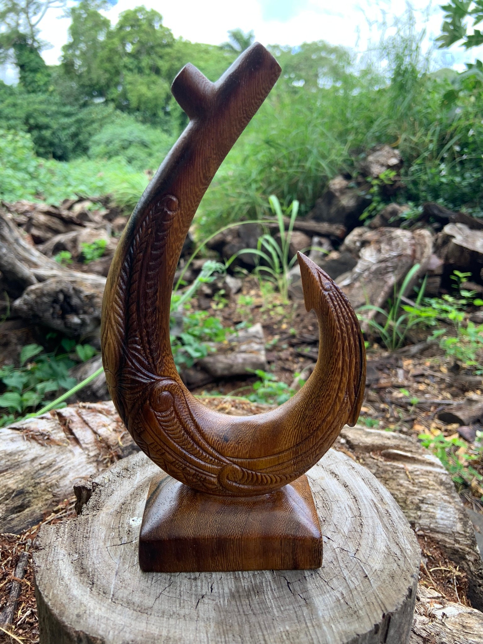10'' Hand-carved Maui Fish Hook Authentic Hawaiian Gift, Perfect for  Collectors & Enthusiasts -  UK