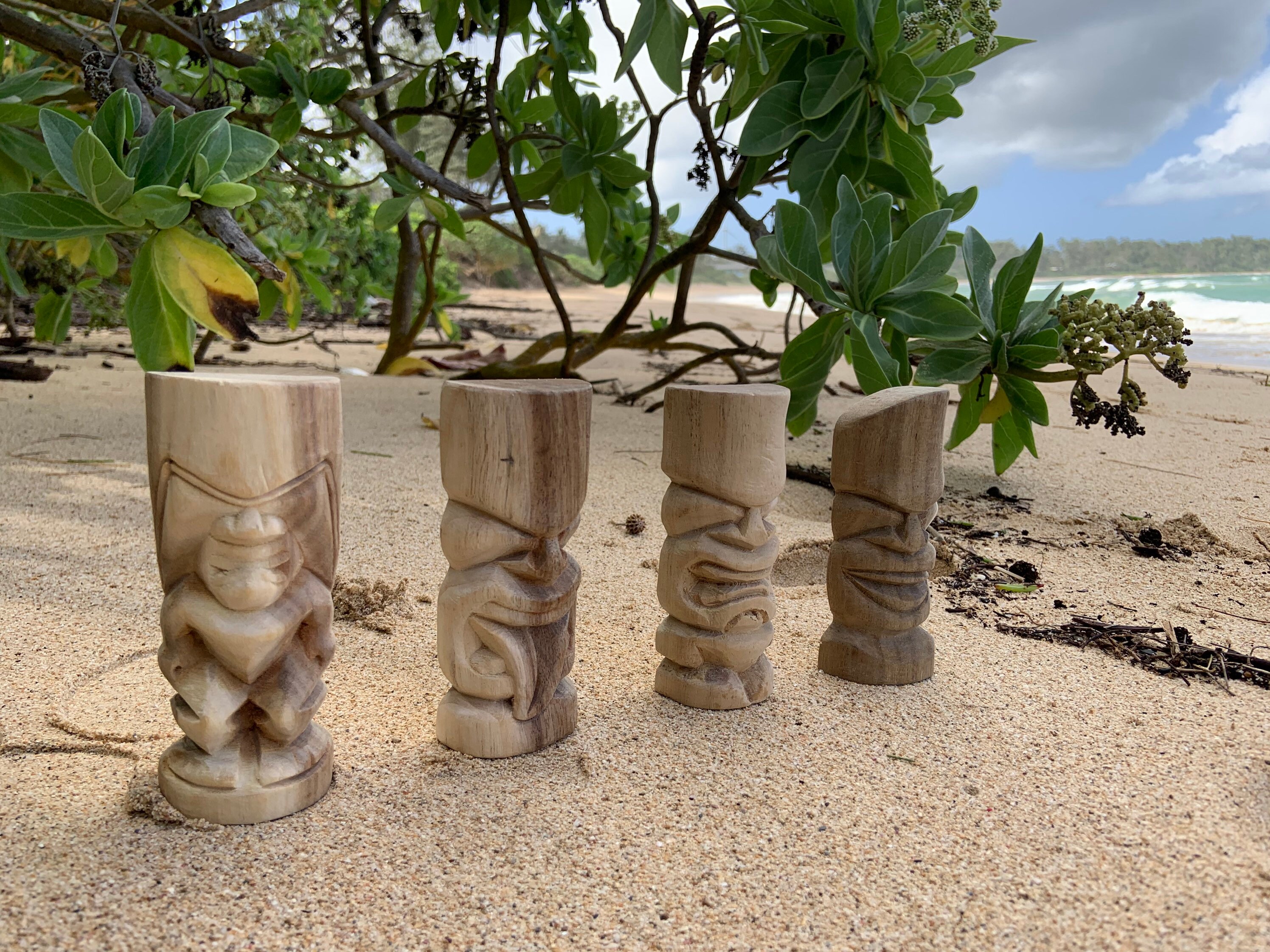 Minimalist Tikies set of 4 Ku Lono Kane and Kanaloa Etsy