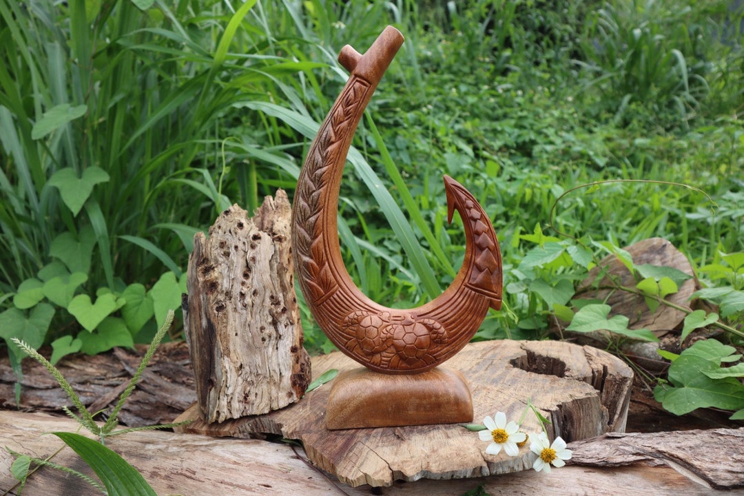 11 Makau, Hawaiian Maui Fishing Hook, Wooden Fish Hook, Polynesian Fish