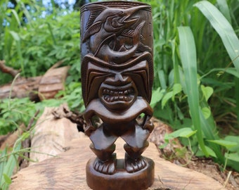 7インチ LONO TIKI、幸運と幸福の神、ハワイアンティキ神の