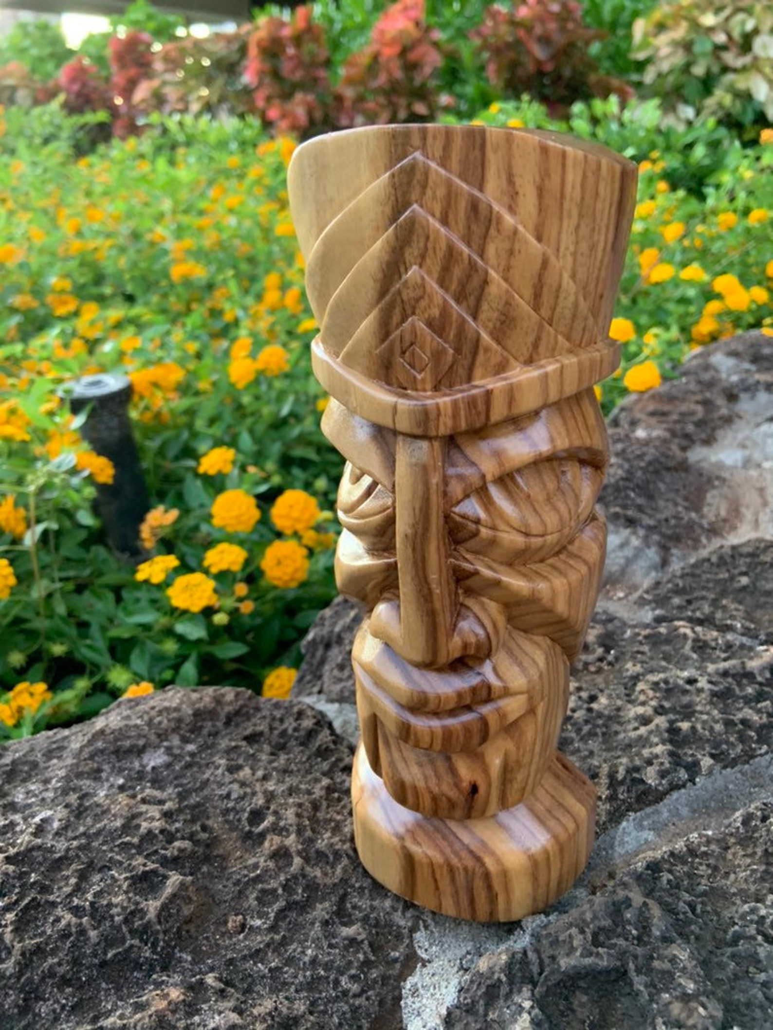9 French Polynesian tiki Tiki God Woodcarving Made in Etsy