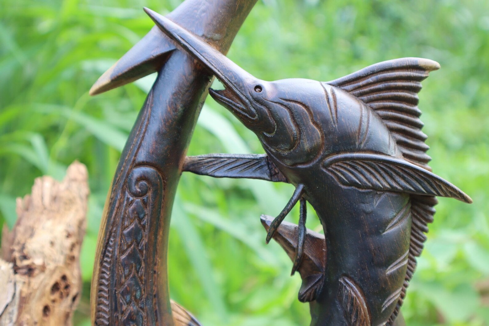 11 Marlin Fish With Hawaiian Maui Fishing Hook Wooden Etsy