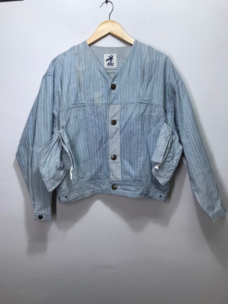 Rare Vintage Hai Sporting Gear Denim Jacket by Issey Miyake