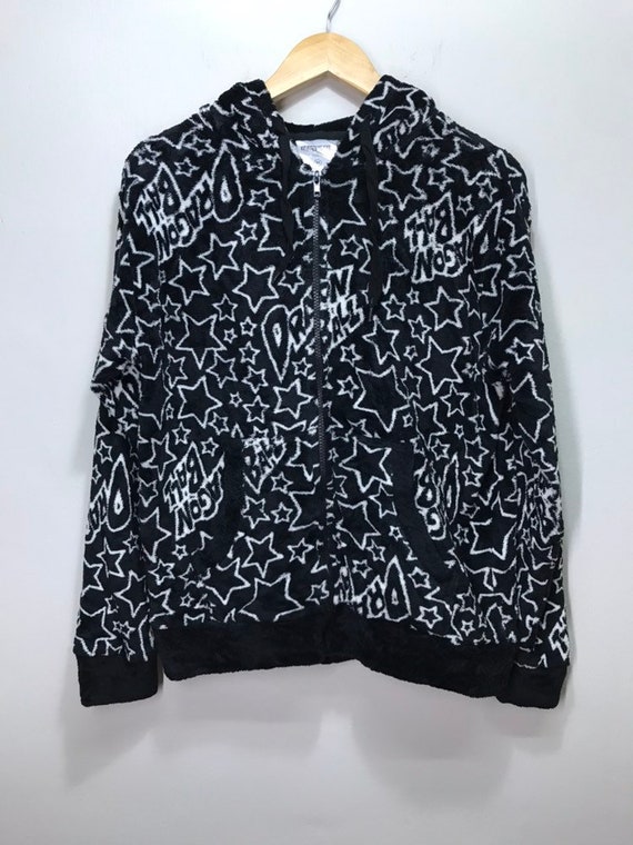 Vintage Dragon Ball Zipped Up Hoodie Overprint Str