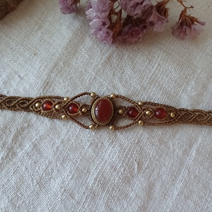 Carnelian Choker, Gemstone Jewelry, Crystal Chokers, Tiger’s Eye Choker, Unakite Jewelry, Gifts For Her, Natural Stones Chokers Bohemian