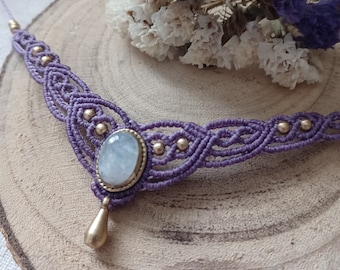 Gemstones Chokers, Crystal Necklace, Natural Stones Chokers Necklaces, Moonstone Necklace, Necklace With Amethyst, Gifts For Her