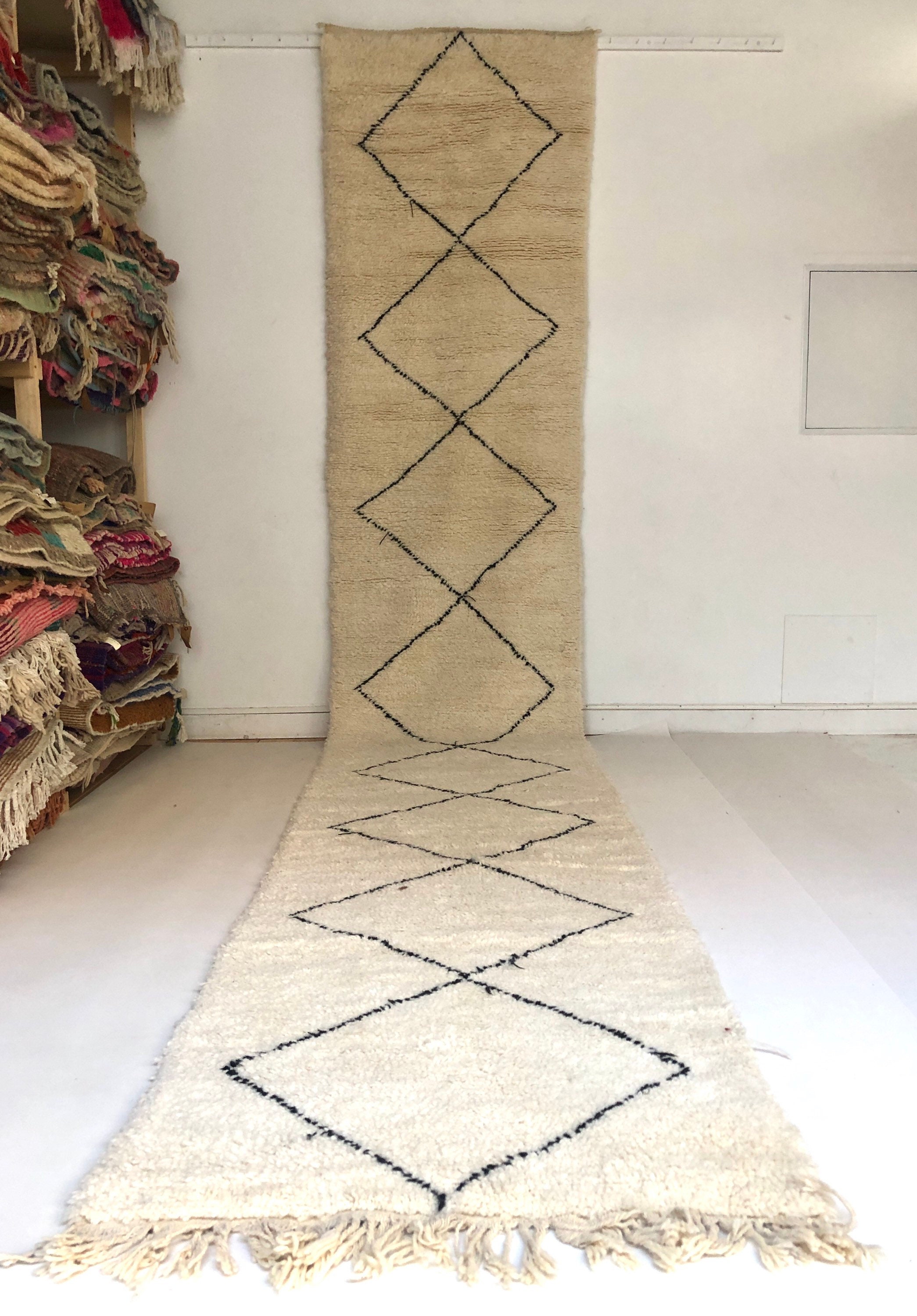 Tapis Berbère Marocain Beni Ouarain Couloir Neuf 5, 43x0, 97M