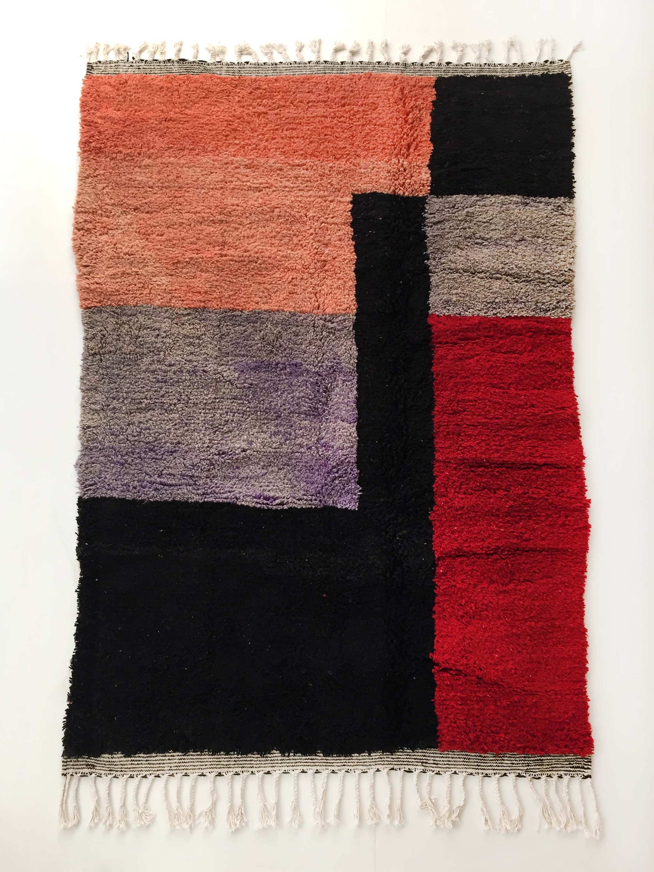 Tapis Berbère Boujaad à Aplats Colorés 253x154cm