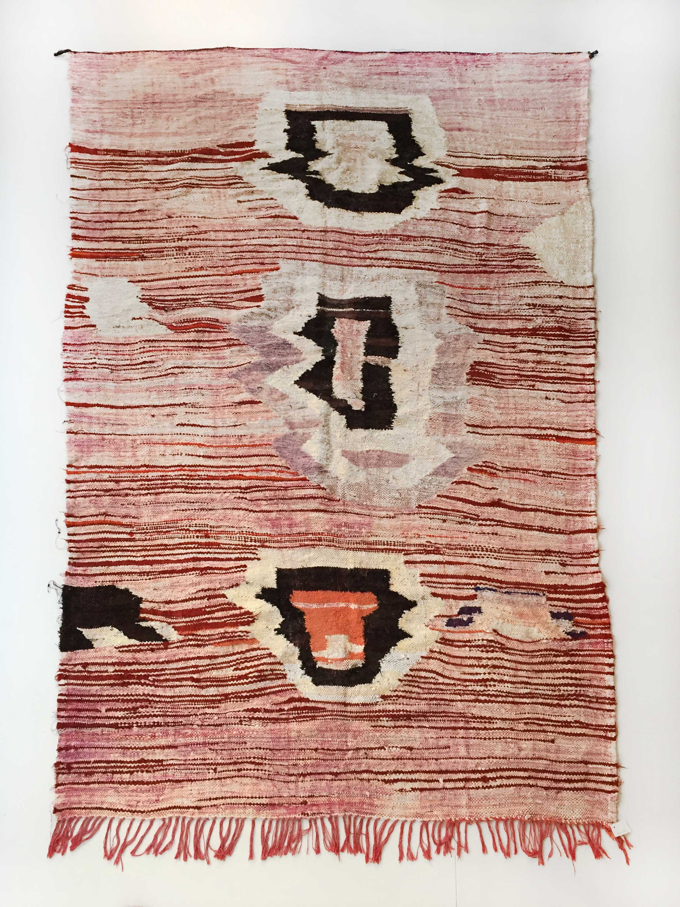 Tapis Berbère Marocain Kilim Boucherouite Neuf 3x1, 68M