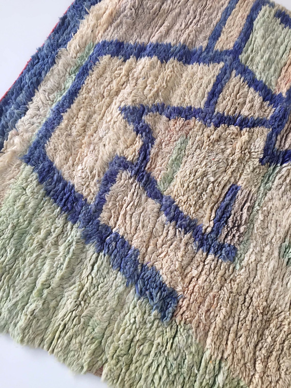 Berber carpet Boujaad pastel with colorful patterns 140x99cm Etsy