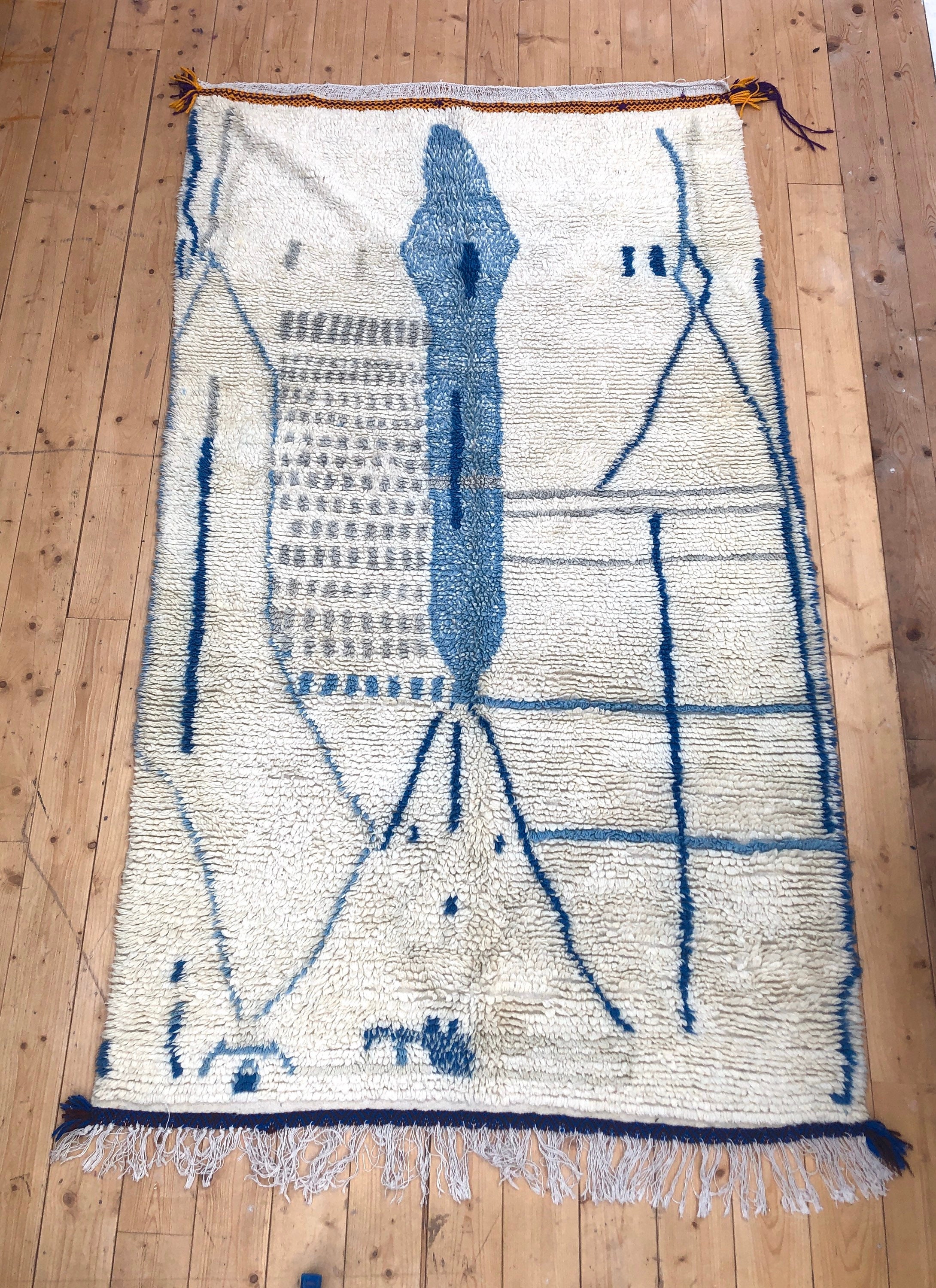 Tapis Berbère Marocain Azilal Neuf 2, 4x1, 41M