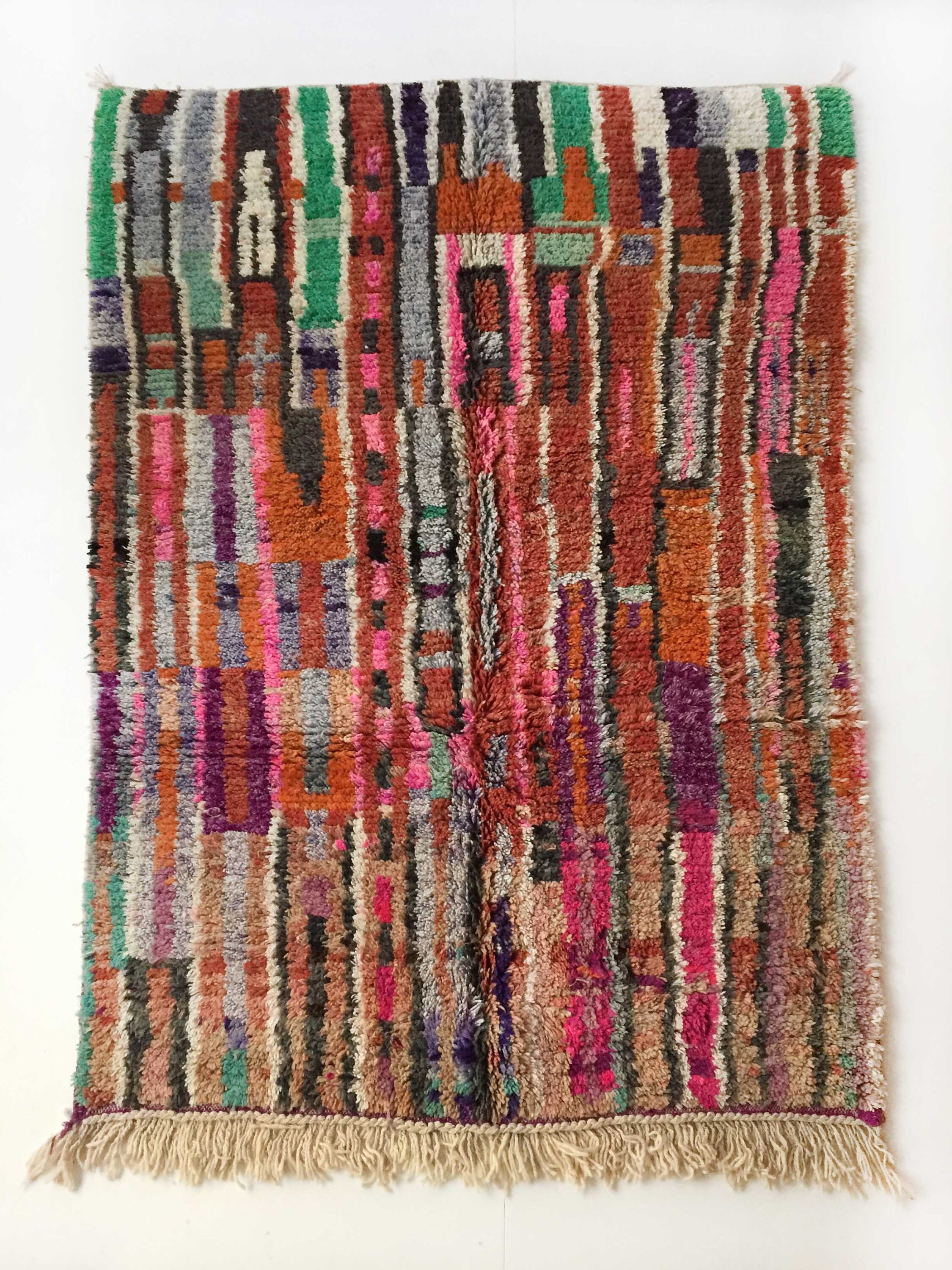 Tapis Berbère Marocain Boujaad Colorés 2, 61x1, 63M