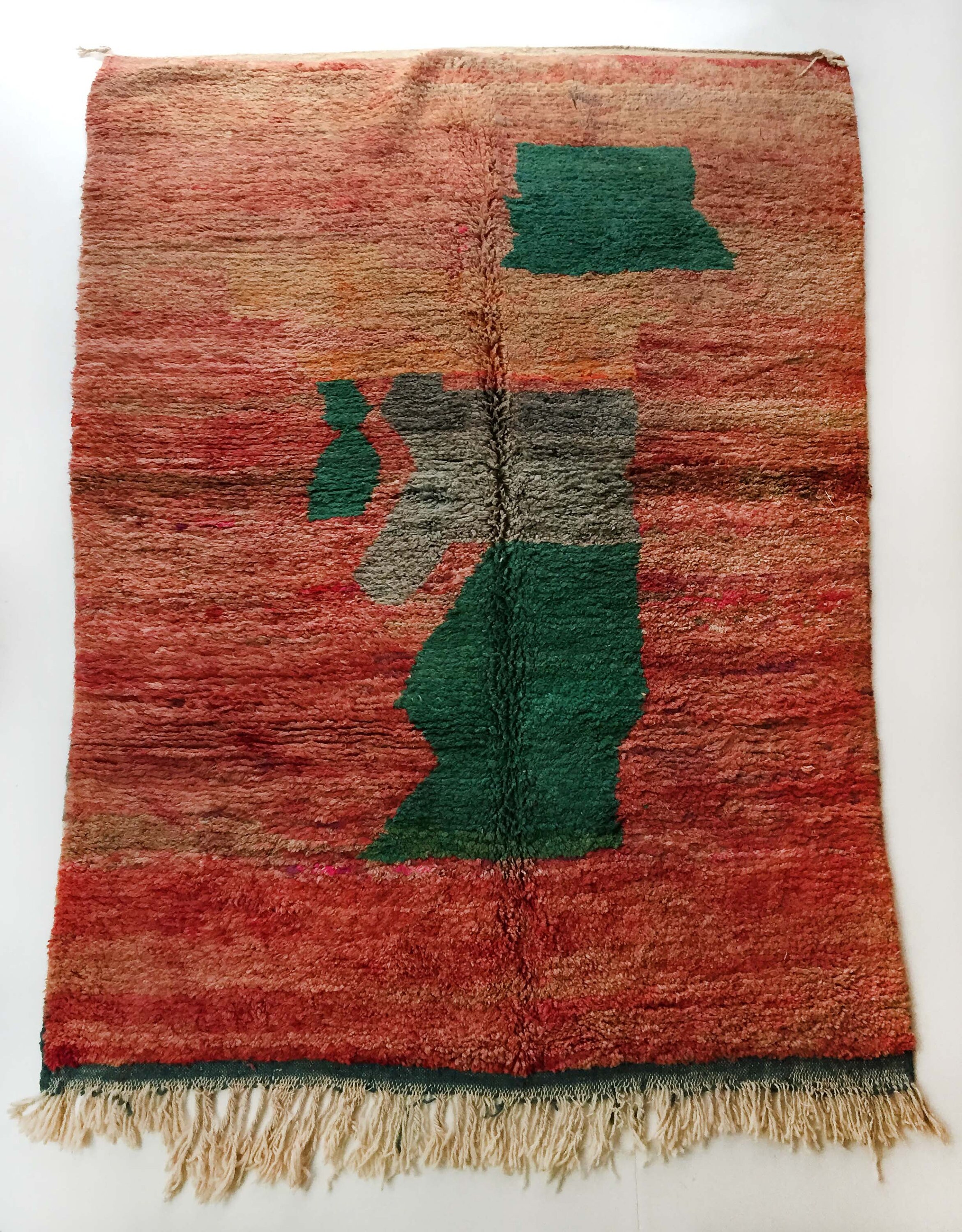 Tapis Berbère Boujaad Rouge à Motifs Colorés 288x202cm