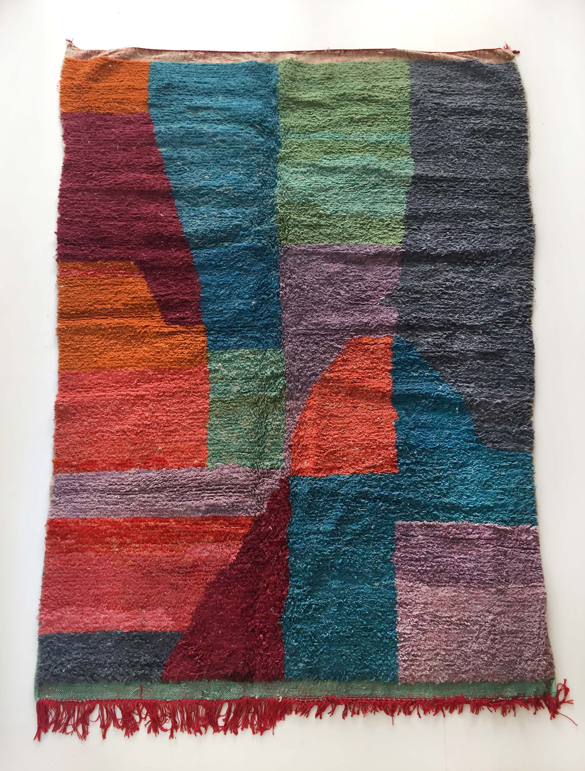 Tapis Berbère Boujaad à Motifs Colorés 285x188cm