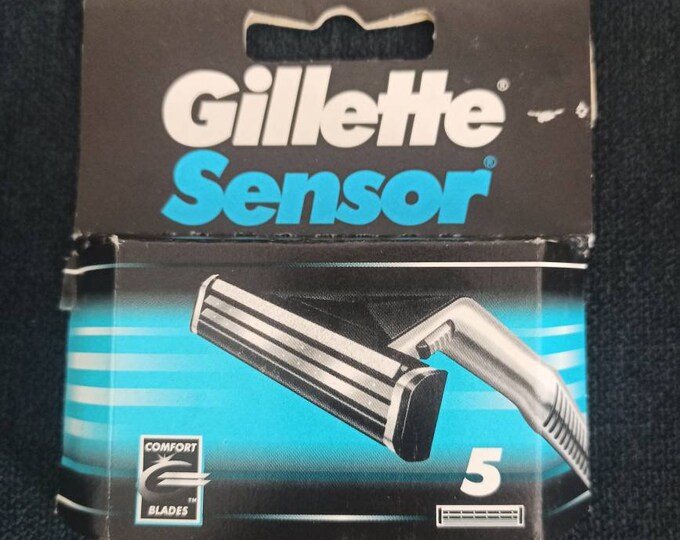 Gillette sensor razor box vintage box from 1990 original with blades etsy