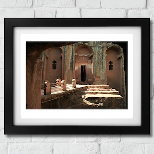 Colour photograph. Rock Churches of Lalibela, Ethiopia, Ethiopian Art , Ethiopia Decor, Ethiopia Print, Ethiopia Poster, Wall Art, Ethiopian