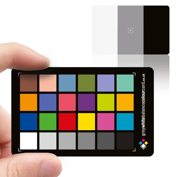 Grey White Balance Colour Card: 3x2 Credit Card,