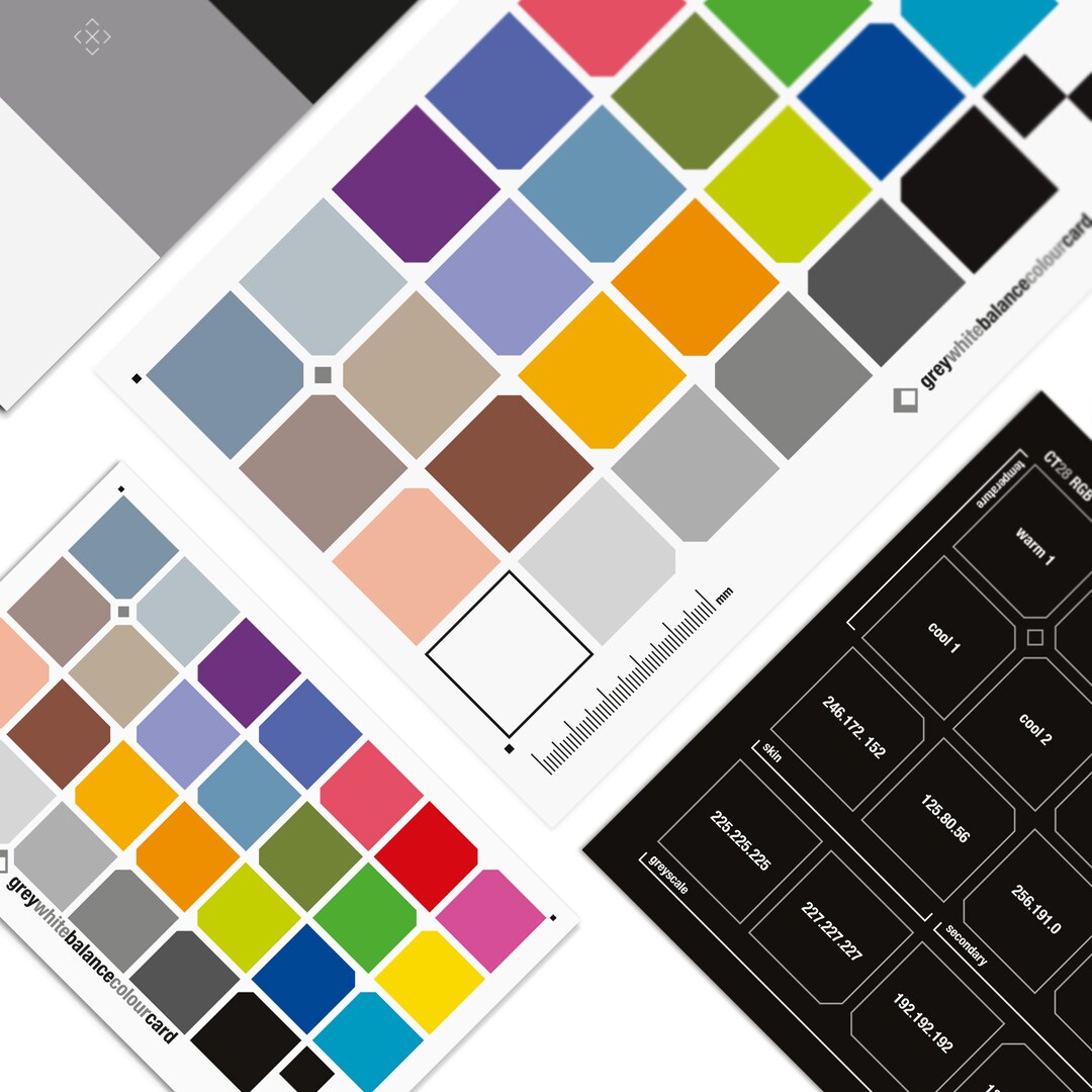Grey White Balance Colour Card for Photographers and Designers Colour