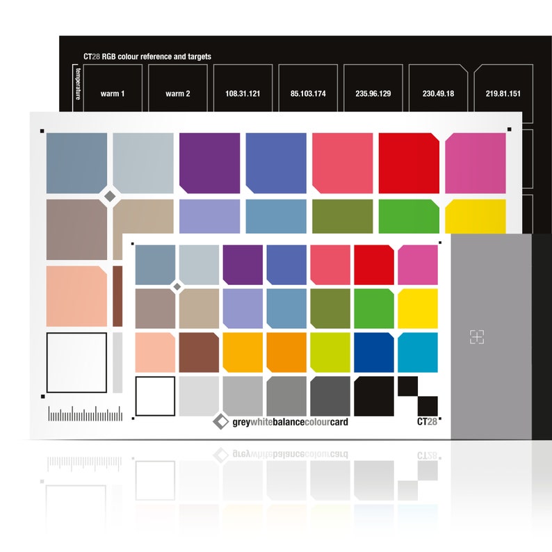 Grey White Balance Colour Card for Photographers and Designers Colour