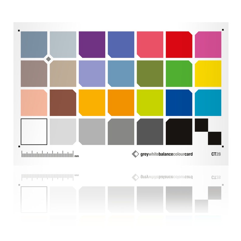 Grey White Balance Colour Card for Photographers and Designers Colour