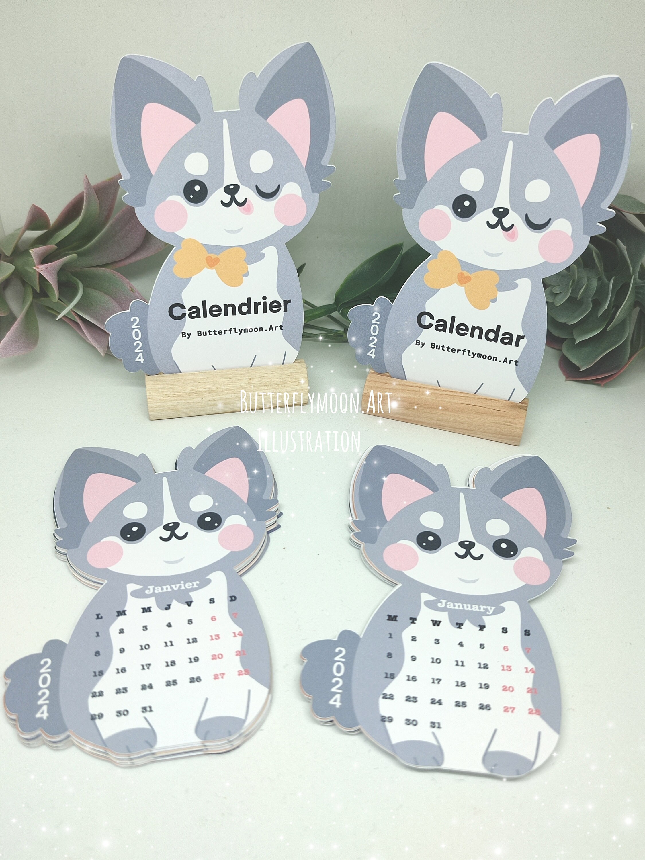 Chihuahua Dog Mini Calendar 2024 Desk Calendar 2024 Dogs Etsy
