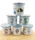 Personalized Enamel Mug - Kids Mug - Custom Name - 72 Designs - Plastic Cup, Drinking Bottle, Stainless Steel Mug, Money Box product logo