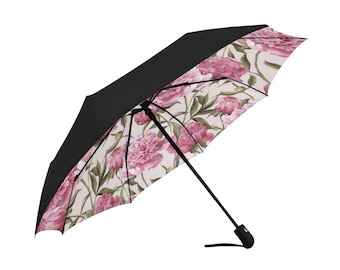 UV Umbrella | Peonies Floral Sun Umbrella UV | Rain Umbrella |  Rain Accessories | Rain Gear | Umbrella Fashion | Umbrella UV