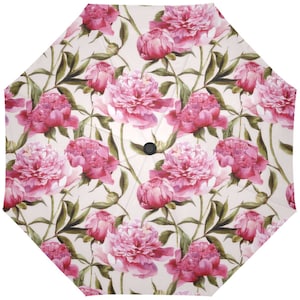 Umbrella | Rain Gear | Sun Umbrella | Umbrella UV | Peonies Floral Parasol | Japanese Floral Umbrella | UV Umbrella | Gift for Her