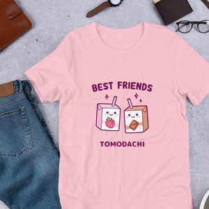 Fragola Latte e Cioccolato Milk Cases T-Shirt Unisex, Camicia Kawaii Anime lovers, Pastel goth Kawaii abbigliamento, Strawberry Shirt, BFF gift