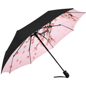 Sakura Pink Umbrella UV, Japanese Style Underside Printing UV Umbrella, Sun Umbrella UV, Rain Umbrella, Rain Gear