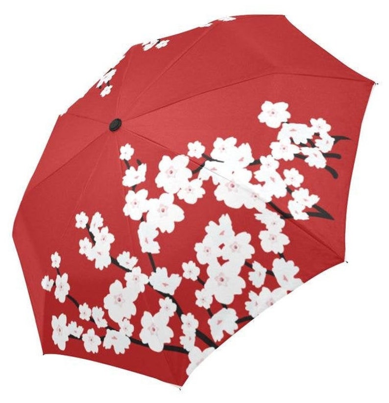 Umbrella Japanese Umbrella Sakura Floral Sun Umbrella Etsy