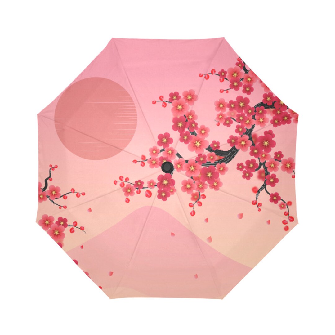 Umbrella Sakura Rain Umbrella Japanese Umbrella Floral Pink Umbrella Sun Umbrella Gift for Mom