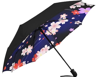 UV Umbrella with Sakura Flowers | Japanese Style Rain Umbrella | Sun Umbrella | Rain Goods | Umbrella UV | Sakura Umbrella | Anti-UV Parasol