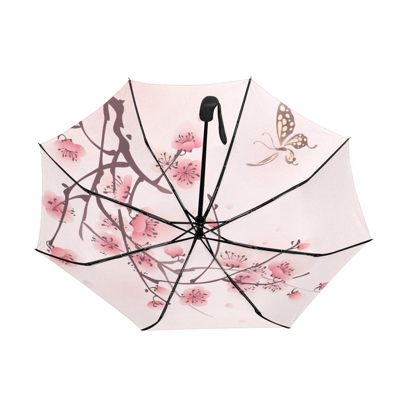 Sakura Umbrella UV Japanese Style Sun Umbrella Rain Umbrella UV Umbrella Pink Umbrella Sakura Japan Lovers Gift Gift for Her image 9