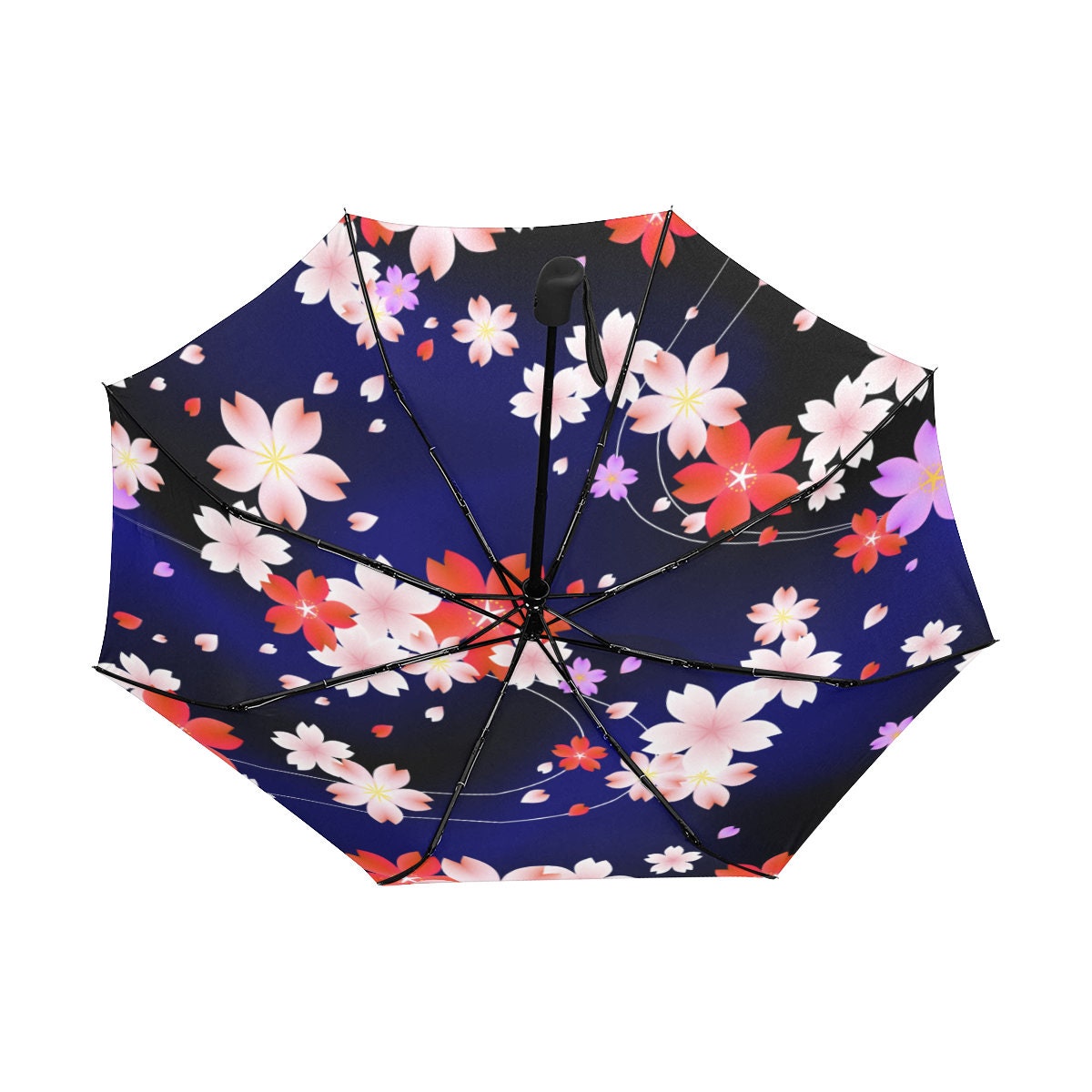 UV Umbrella with Sakura Flowers Japanese Style Rain Umbrella Etsy