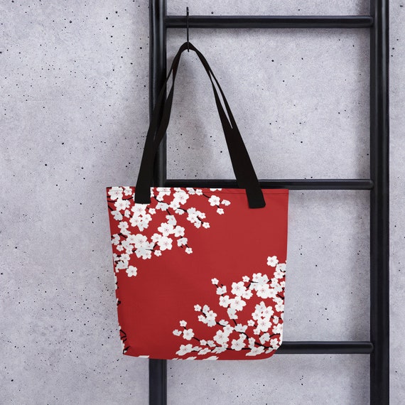 red beach bag