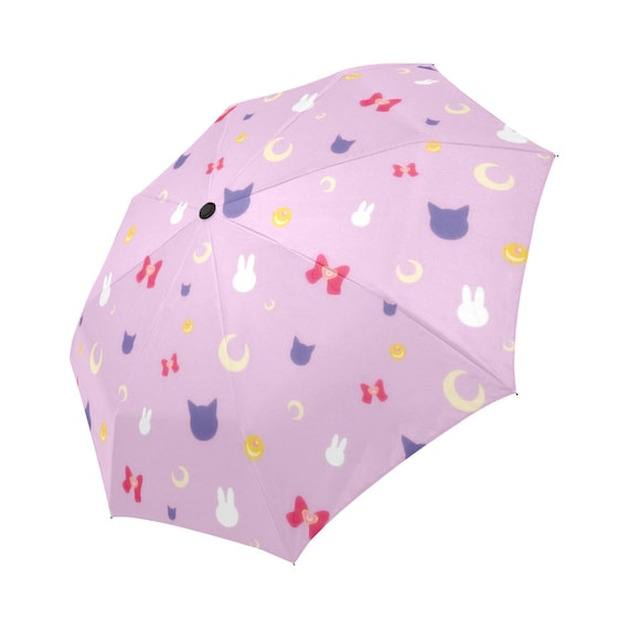 Sailor Moon Luna Rain Sun Umbrella Japanese Harajuku Anime Etsy