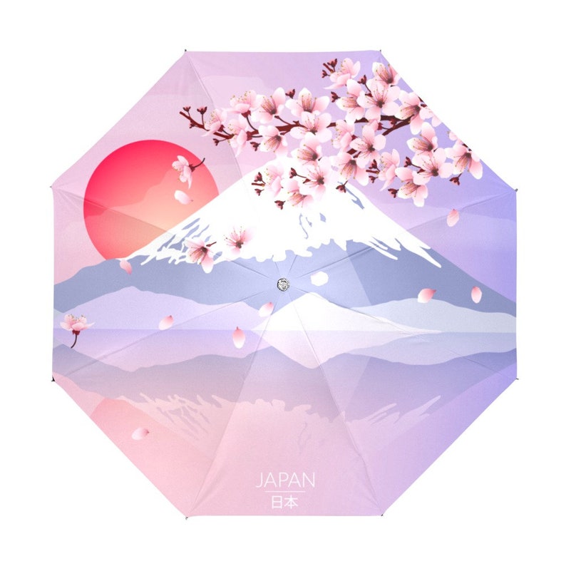 UV Umbrella Japan Style Sakura Mount Fuji Umbrella UV Etsy