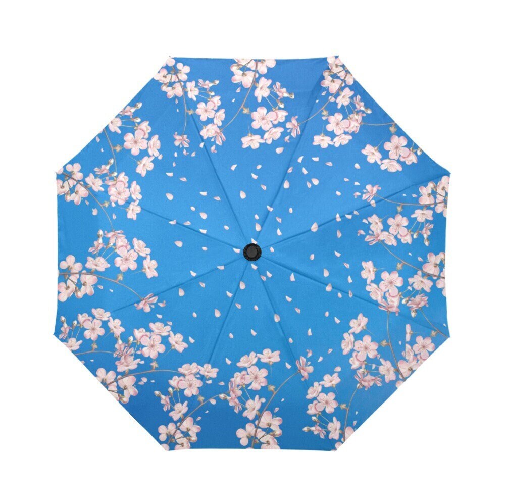 Umbrella / Rain Umbrella, Japanese Sakura Cherry Blossom with Blue Sky design | Gift for Her