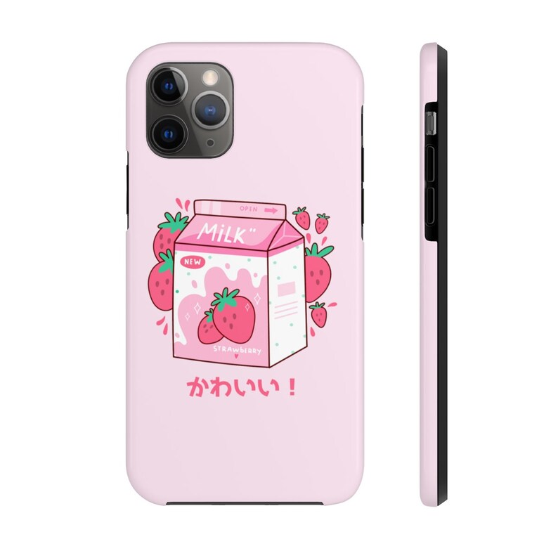 Japanese Strawberry Milk Pink Kawaii Case Kawaii iPhone 11 Etsy