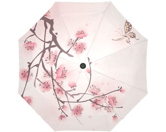 Sakura Umbrella UV | Japanese Style Sun Umbrella | Rain Umbrella | UV Umbrella | Pink Umbrella Sakura | Japan Lovers Gift | Gift for Her