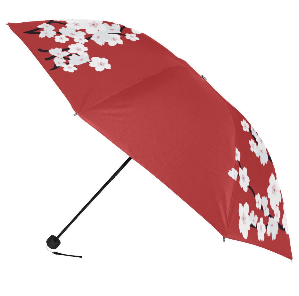 Umbrella Japanese Umbrella Sakura Floral Sun Umbrella Etsy