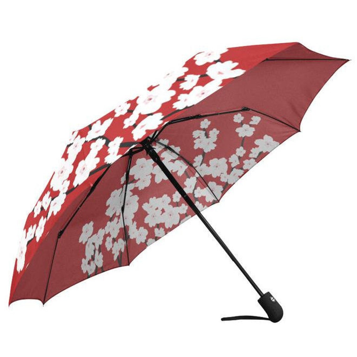 Umbrella Japanese Umbrella Sakura Floral Sun Umbrella Etsy