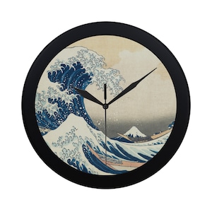 Orologio da parete The Great Wave di Kanagawa, regalo d'arte giapponese, regalo per gli amanti di Katsushika Hokusai